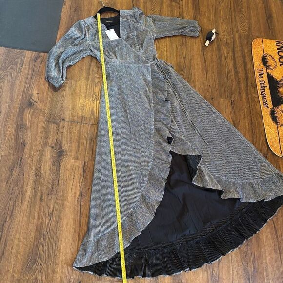 Sugarlips Women's Marly Shimmer Abelia Hi Low Wrap Dress size Small - Picture 16 of 16